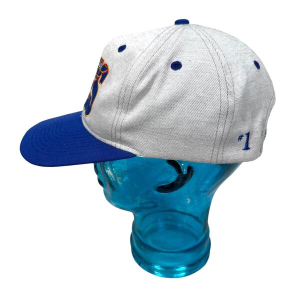 Vintage 1 Apparel St Louis Blues Snapback Hat Hockey Cap White Blue 90s USA NHL - Picture 5 of 10